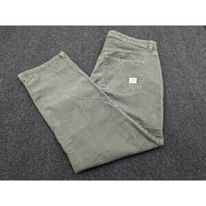 Eddie Bauer Men's Straight Fit Specially Dyed Green Corduroy Pants Size 40 x 30